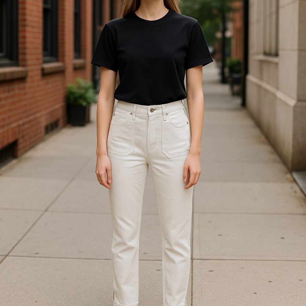 NWOT PAIGE Gorgeous, Soft & Stretchy Tan Pants with Zipper Ankles - Size 23